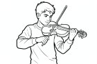 een jongen speelt viool