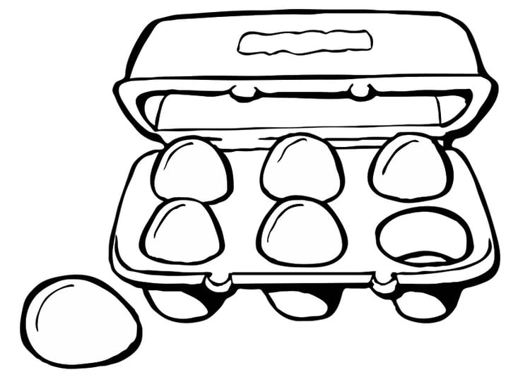 Kleurplaat eierdoos