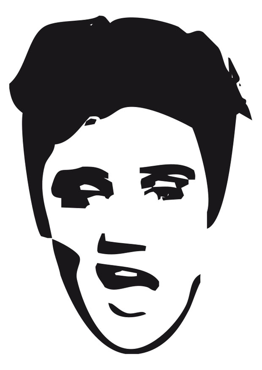 Kleurplaat Elvis Presley 
