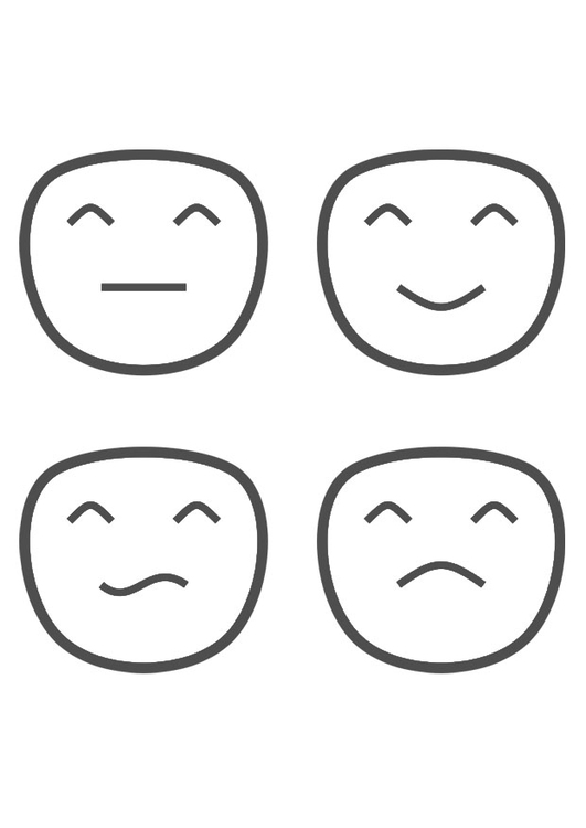 Kleurplaat emoties