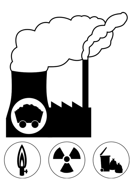 Kleurplaat energiecentrale