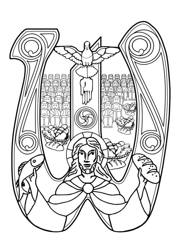 Kleurplaat eucharistieviering