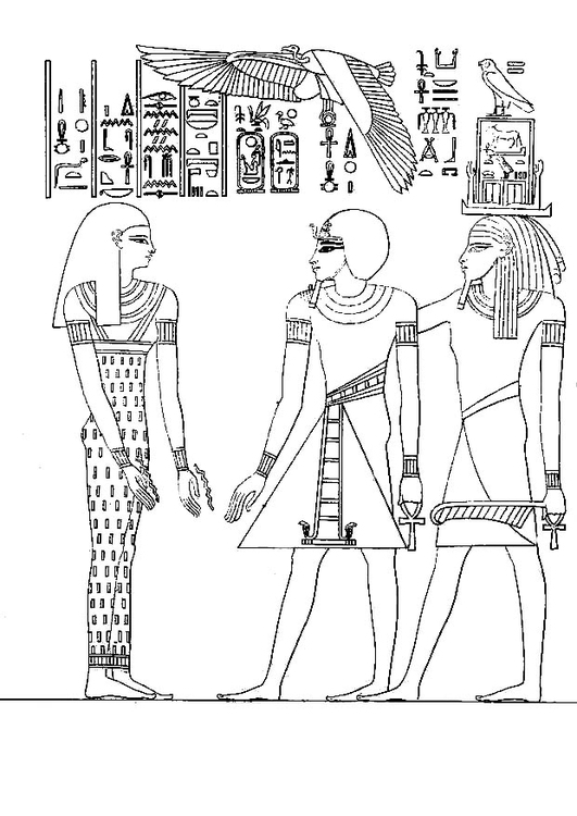 Kleurplaat Farao Amenophis III