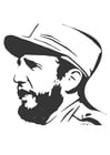 Kleurplaat Fidel Castro