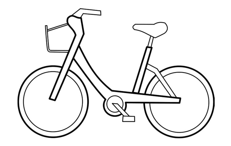 Kleurplaat fiets