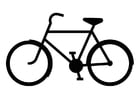 Kleurplaat fiets silhouet