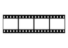 Kleurplaten filmstrip, negatief van film