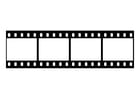 Kleurplaten filmstrip, negatief van film