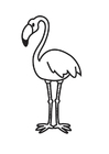 Kleurplaten flamingo