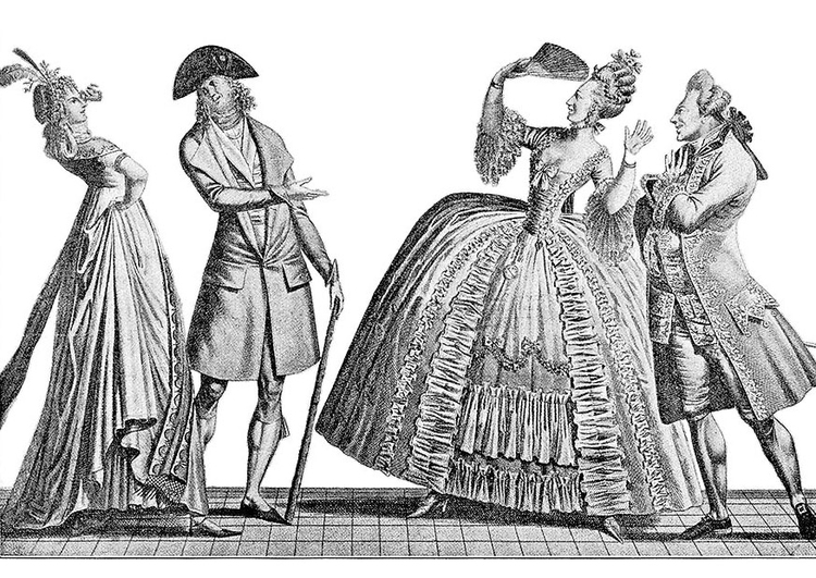 Kleurplaat franse mode 18e eeuw