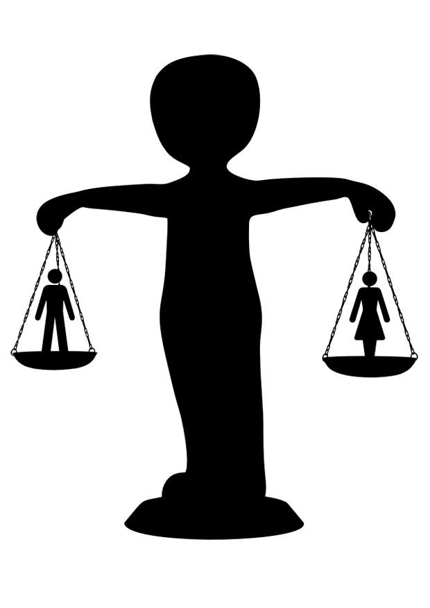 Kleurplaat gender gelijkheid