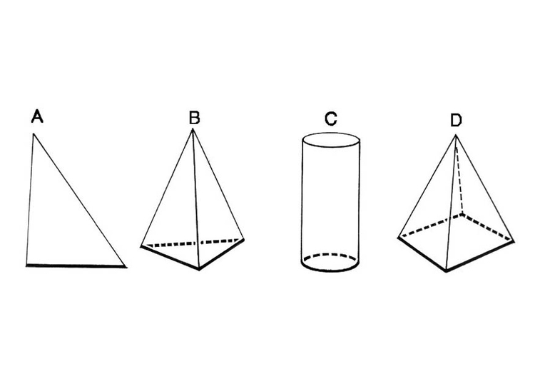 Kleurplaat geometrische figuren - basis