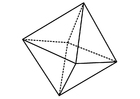 Kleurplaten geometrische figuur - octahedron