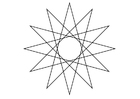 Kleurplaten geometrische figuur - ster