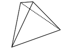 Kleurplaten geometrische figuur - tetrahedron