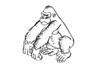 Kleurplaten gorilla