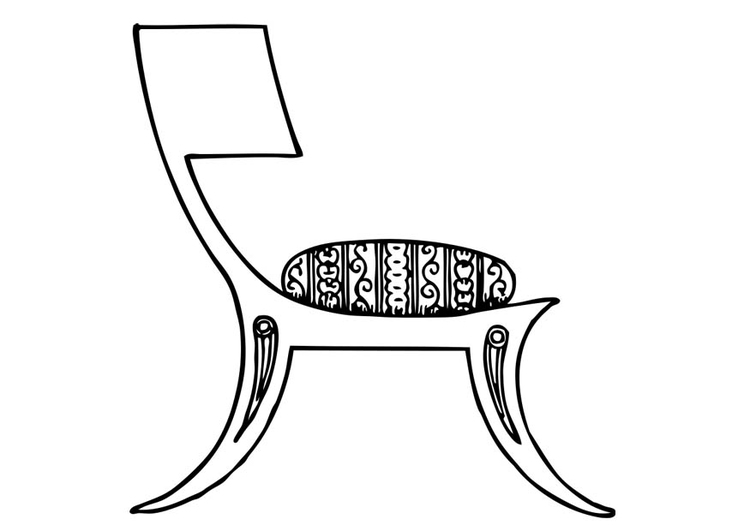 Kleurplaat Griekse stoel