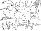 kleurplaat grote hond en kleine hond