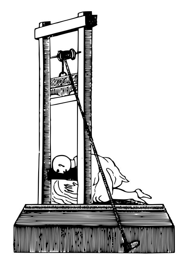 Kleurplaat guillotine