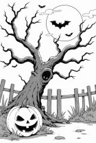 Halloween griezelige scene