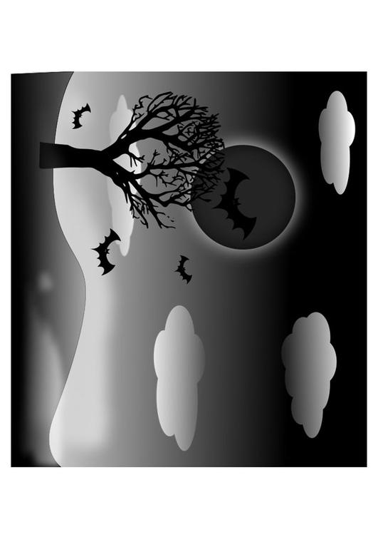 Halloween landschap