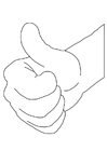 kleurplaat hand ok