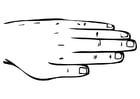 Kleurplaat hand