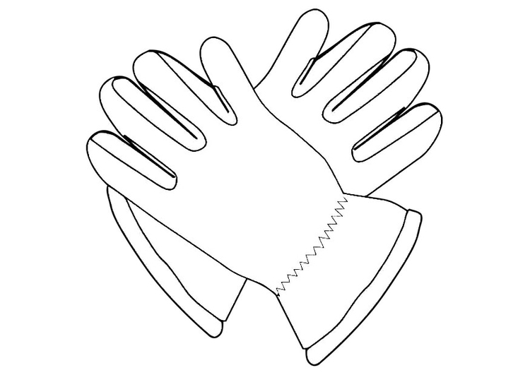 Kleurplaat handschoenen