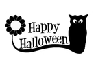 Kleurplaten Happy Halloween