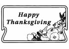 Kleurplaat Happy Thanksgiving