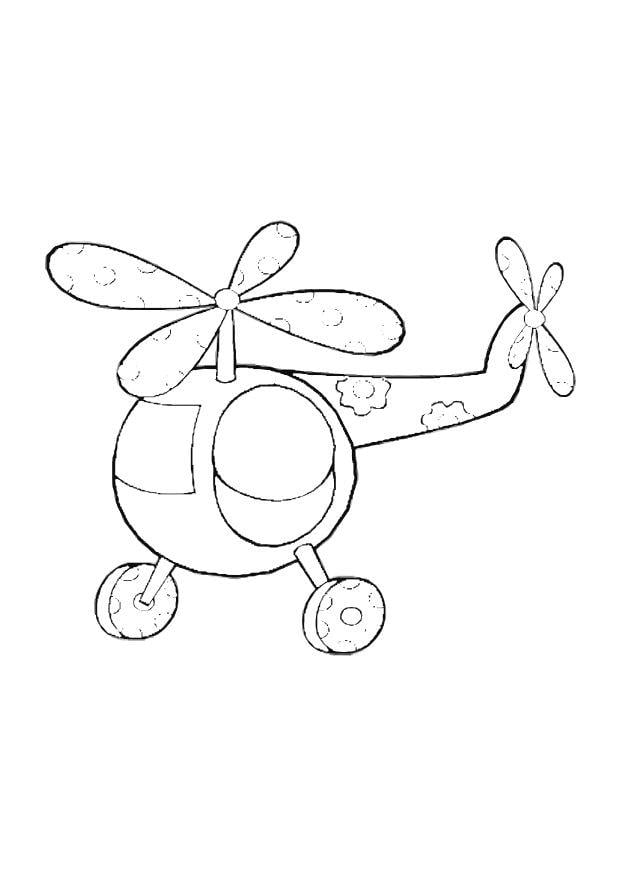 Kleurplaat speelgoed helicopter