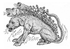 kleurplaat hellehond - cerberus