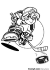 kleurplaat hockey