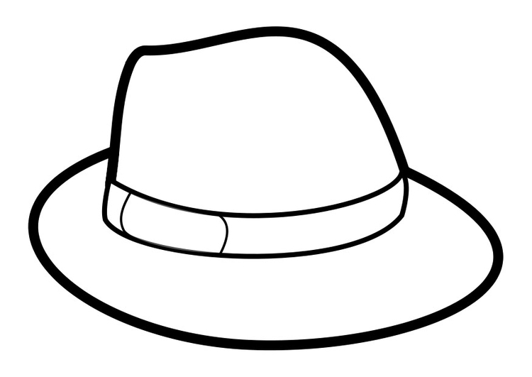 Kleurplaat hoed