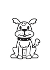 kleurplaat hond
