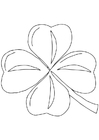 Kleurplaat Iers klavertje - Shamrock