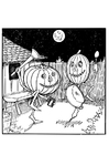 Kleurplaten Jack O lanterns dance