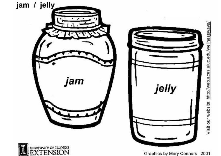 Kleurplaat jam-jelly