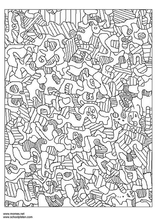 Kleurplaat Jean Dubuffet