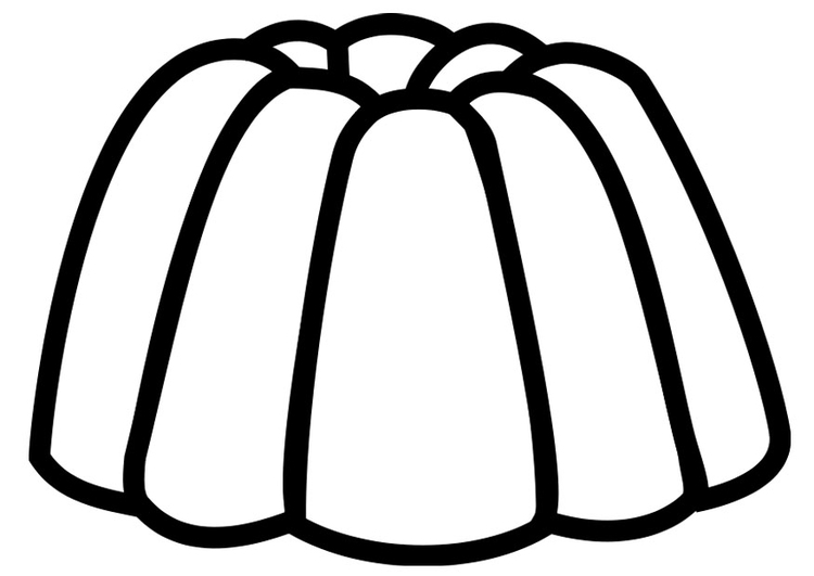 Kleurplaat jelly pudding