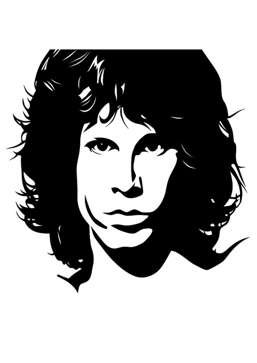 Kleurplaat Jim Morrison