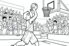 jongen speelt basket