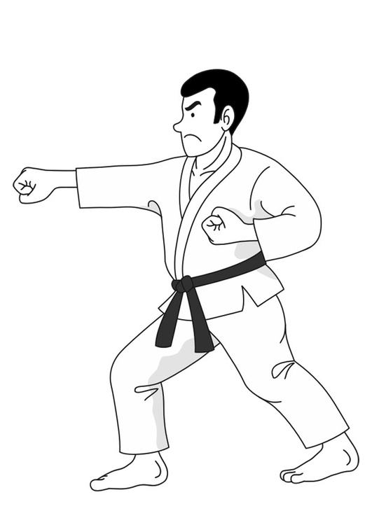 Kleurplaat judo 