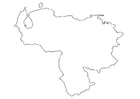 Kleurplaten kaart Venezuela