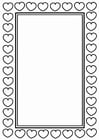 Kleurplaat kader Valentijn
