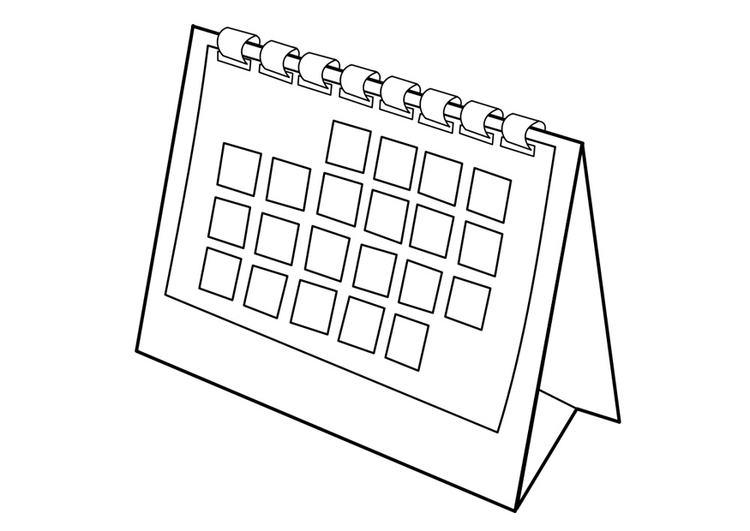 Kleurplaat kalender