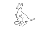 Kleurplaat kangoeroe