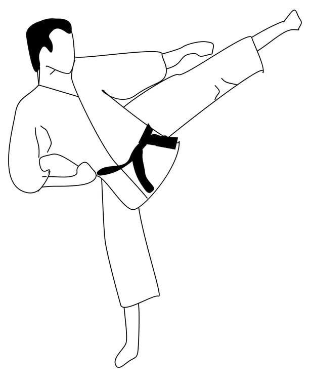 Kleurplaat karate