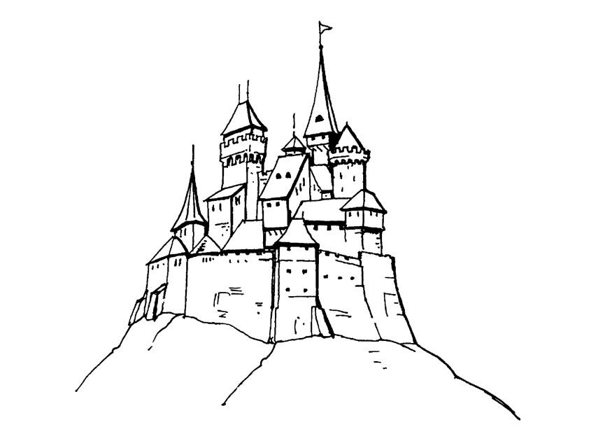 Kleurplaat kasteel