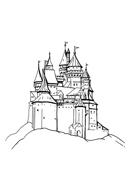 Kleurplaat kasteel